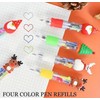 4-in-1-Kugelschreiber, mehrfarbig, einziehbar, Cartoon-Design, 0,5 mm, perfekt für Studenten und