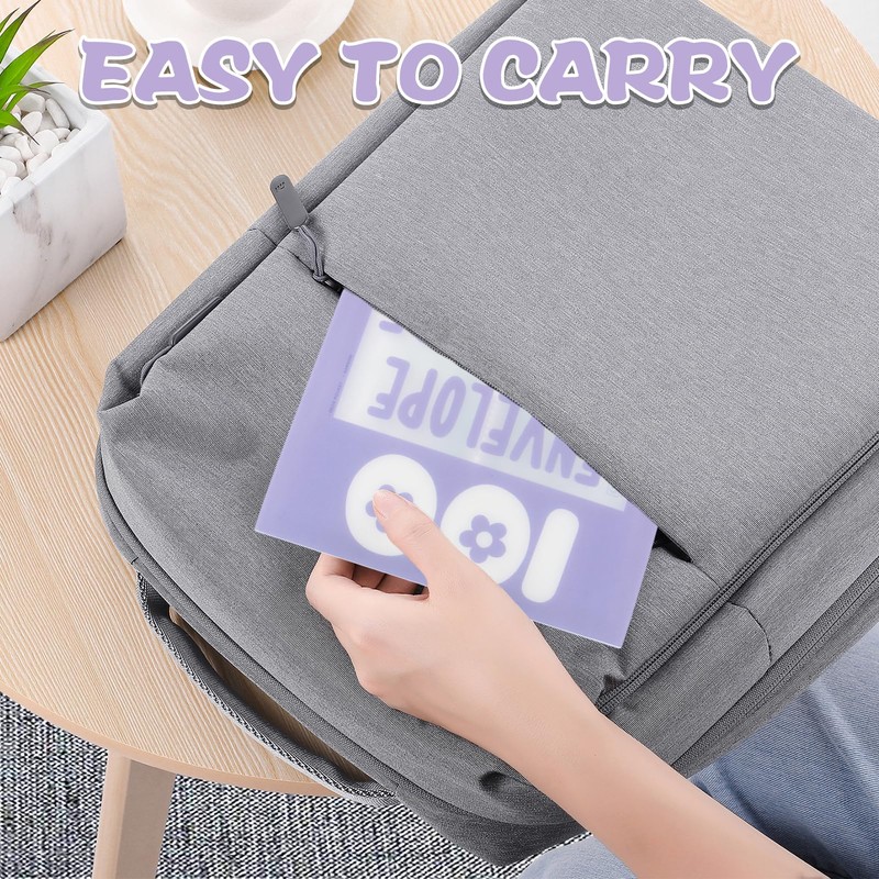 100 Envelopes Money Saving Challenge, Saving Challenge Binder,PortableEnvelopes Challenge Binder