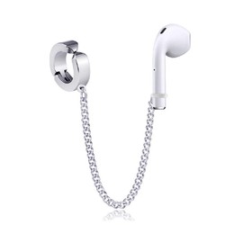 1 Pair Creative Earring Strap Wireless Earphone Holder Connector Unisex Anti-Lost Stainless Steel Earring for AirPods Compatible with 2&1 3/Pro-Style 2#