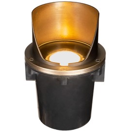 VOLT 12V 3-in-1 Waterproof in-Grade Light with Brass Shielded Top (Bronze) & 5W 2700K MR16 LED Bulb