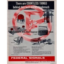 Federal Signal Fire Light Siren Sales Brochure Photograph Print 8.5x11"