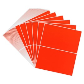Hybsk 2 x 3 inch Rectangular Inventory Labels Permanent Fluorescent Color Code Organizer Labels (Fluorescent Red)