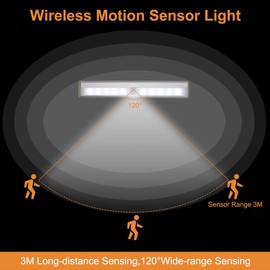LYCARESUN 3 Pack Motion Activated RV Step Lights,10 LED Battery Operated Magnetic Wireless LED Step Lights Strip, Motion Sensor Night Light Bar for Motorhome Travel, Travel Trailers, Camper