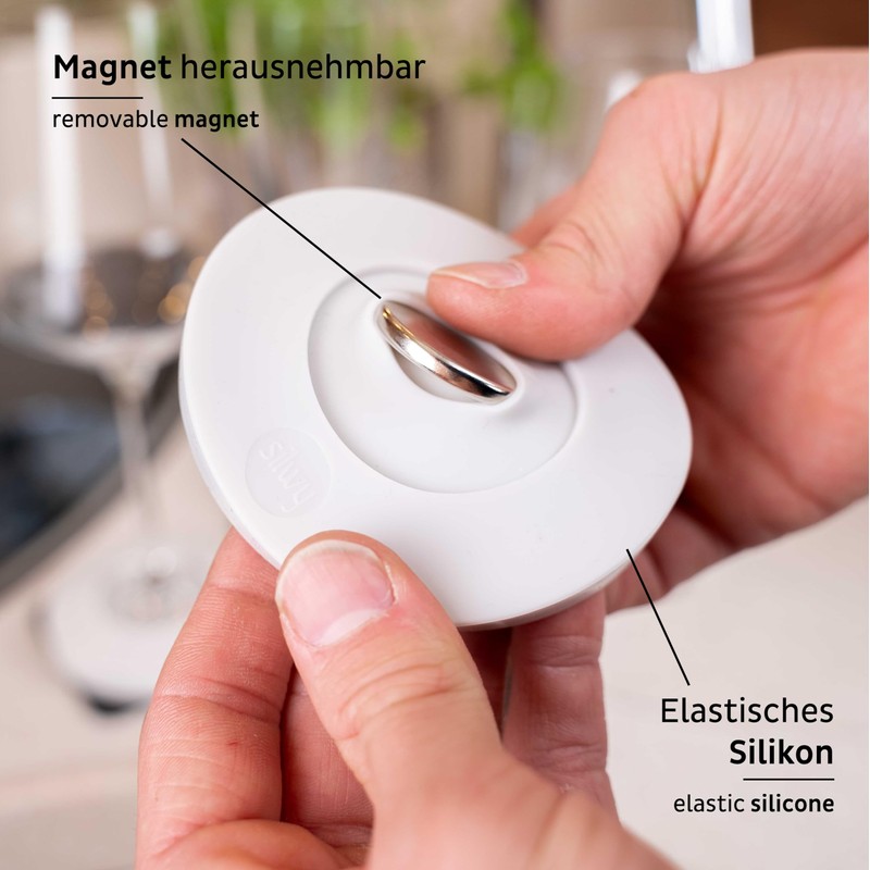 silwy Magnetic Adapter for existing stemware Including Metal Nano Gel