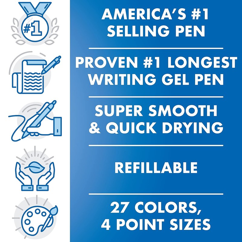 Pilot G2 Retractable Premium Gel Ink Roller Ball Pens, Ultra