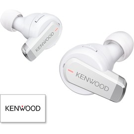 JVCKENWOOD KH-BIZ70T-WA Wireless Earphones, Bluetooth, Noise Cancelling, Multipoint, External Sound Capture, Telework, Low Latency, Waterproof, Stickers, Up to 21 Hours Playback,