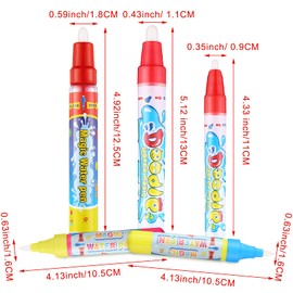 Tenare 10 Pcs Water Pens Water Doodle Pens Replacement Drawing Markers Doodle for Toddlers Kids Painting