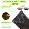 LORIEN LORIEN Clip in Hair Extensions Real Human Hair, 18