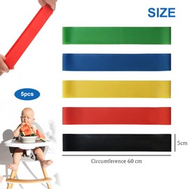 Pack of 5 Stretchy Chair Bands for Children, Chair Bands for Children, Chair Bands Anti-Stress Bands, Chair Legs Bands Elastic, Chair Fidget Bands Flexible Seat Belts for Children