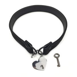 Succuba Padlock Choker Collar Necklace with Key Lolita Collar Cat Kitty Velvet Necklace with Lock and Key for Women and Men (A, 16)
