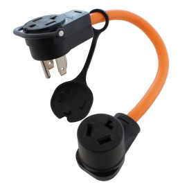 AC WORKS® Heavy-Duty Piggy-Back Adapter | NEMA 14-30P & 14-30R to NEMA 10-30R by AC WORKS®