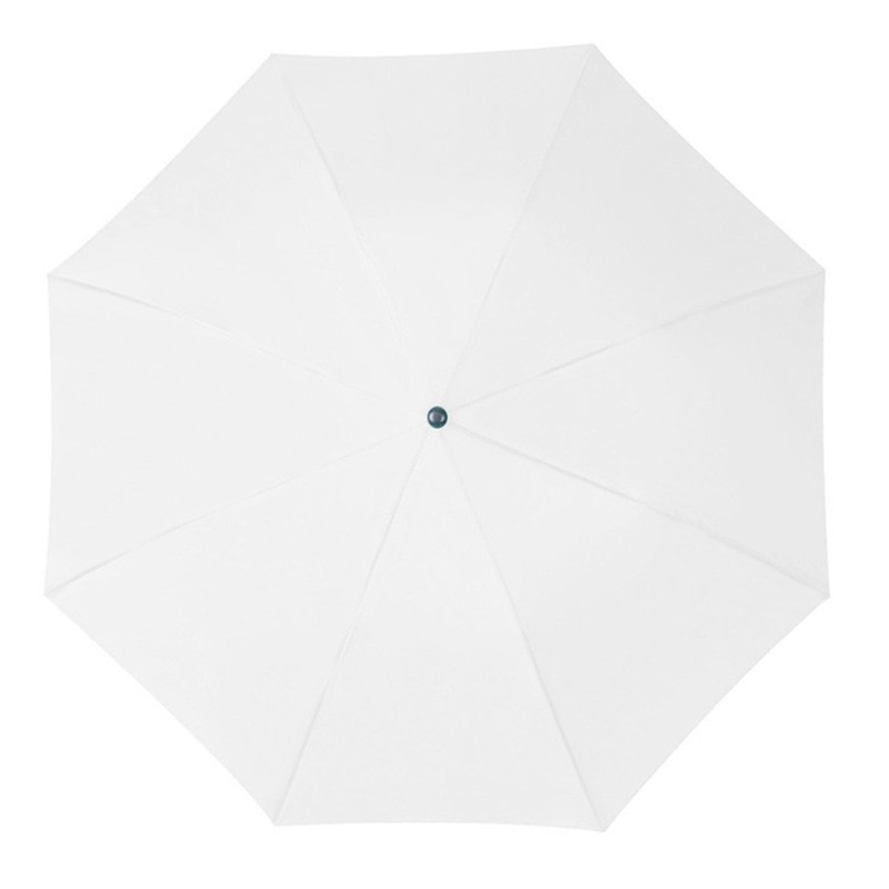 Mens Ladies Small Pocket Telescope Umbrella Compact Folding (White)