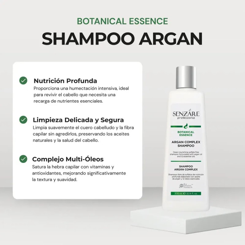 Senzáre Botanical Essence Argán Shampoo Nutritivo 1L