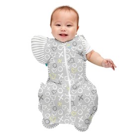 Swaddle Up Transition Bag, Bamboo Light (For Summer / After Tossing and Turning), Swaddle to Prevent Baby's Night Crying, Childbirth Preparation, Baby Shower, Baby Goods, Sleep Training (Grey XOXO, Large)