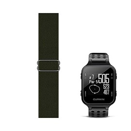 C2D JOY Stretchy Loop Nylon Strap Compatible with Garmin Approach S20/S5/S6 Watch Bands Replacement Accessory Adjustable Elastic - Army Green