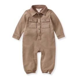Burt's Bees Baby Baby Boys 100% Organic Cotton Button Down Jumpsuit