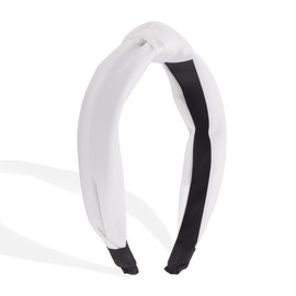 VOCOSTE Knotted Headband for Women, Top Knot Head Bands for Women's Hair, Non-Slip Womens Headbands Wide Hair Band, Fashion Hair Accessories for Women, White