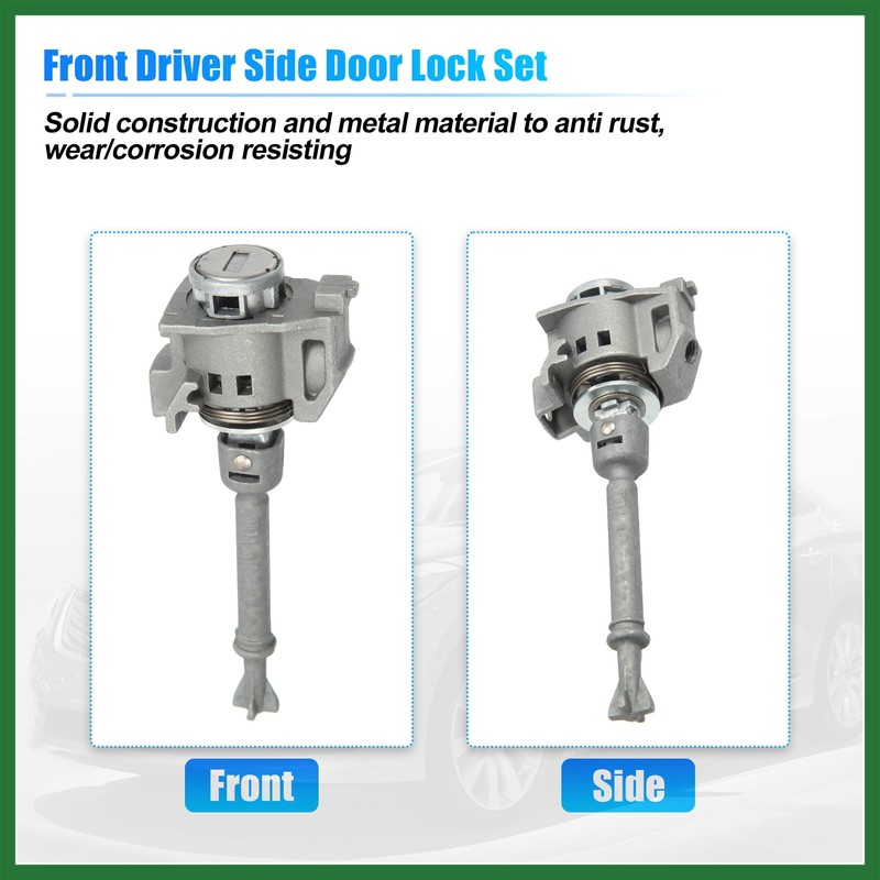 Motoforti 1 Set Front Door Lock Cylinder Set Kit with