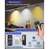 Puck Lights with Remote Control, 2000mAh Rechargeable Cabinet Light, Under