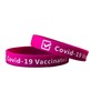 easyIDea Covid-19 Vaccination Durable Silicone Wristband (Purple with White Lettering)