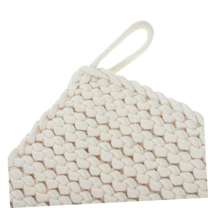 Ipetboom Square Woven Cotton Pot Mat Thick Heat-Resistant Trivet for