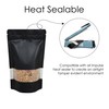 50pcs Window Standup Bags With Window, Resealable Food Bags Ziplock