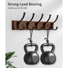 Optish Coat Rack Wall Mount, 16.5 Inches Wood Coat Hooks,