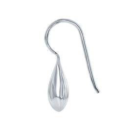 Sterling Silver Kisses Style Teardrop Earrings