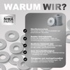 NIMA PARTS Unterlegscheiben M7 – 20 Stück Edelstahl – Karosseriescheiben