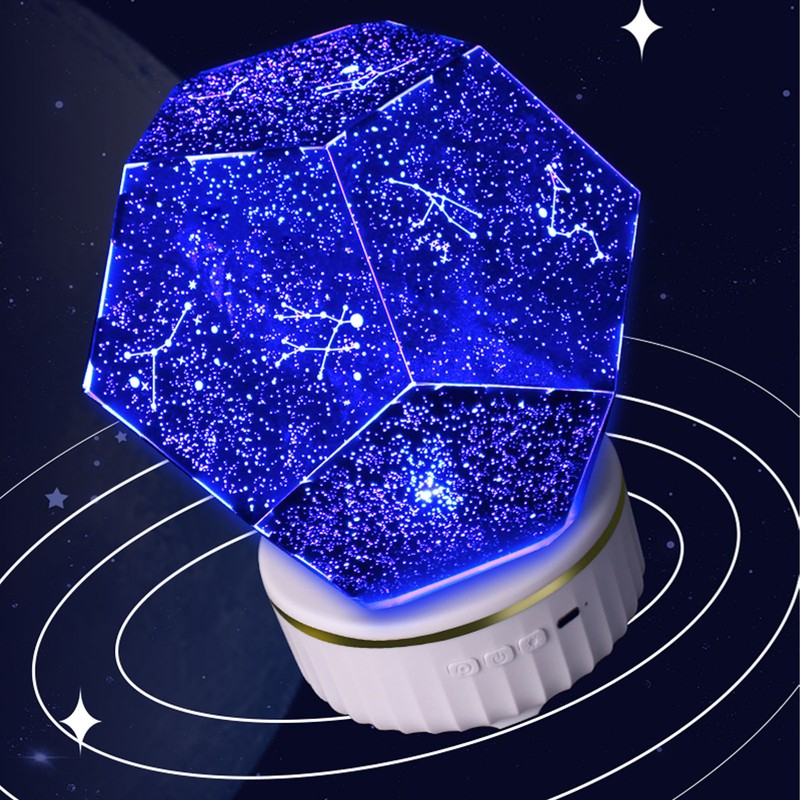 Star LED Night Light Projector USB Rechargeable Blue Light Projector