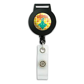Namaste Gumby - Yoga Meditation Lanyard Retractable Reel Badge ID Card Holder