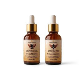 Pack 2 Miel Melipona Pura 100% Natural y Cruda Royale Mélipona de Natural Ourganics, Miel Virgen de Abeja Nativa Maya (Melipona Beecheii), Cosecha Sustentable, Frasco Dropper 30 ml / 40 g (Pack 2)