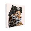 Stupell Industries Glam Leopard Fancy Hair Bow Safari Animal Fashion,