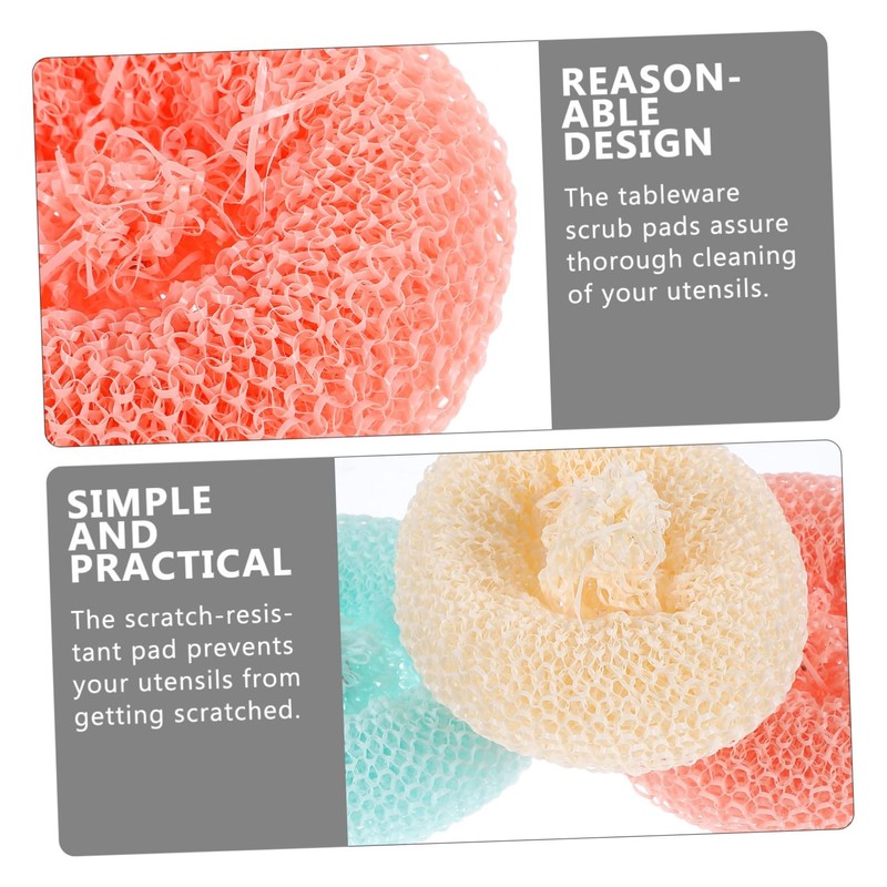 CHILDWEET 10pcs Scratch-Resistant Kitchen Dish Scrubbers Scouring Pads for Efficient