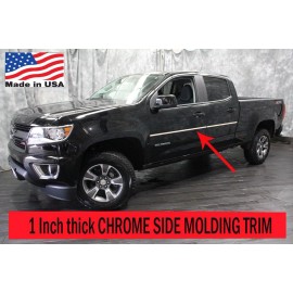 MyFrameAccessory Flexible Chrome Side Door Molding Rocker Panel Trim Kit COLORADO/CANYON 15-23**