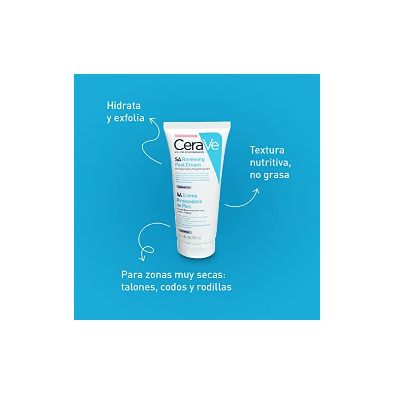 CeraVe Crema Renovadora e Hidratante de Pies con Ácido Salicílico