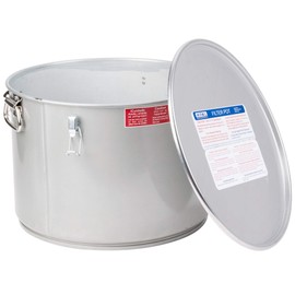 MirOil 60L Grease Bucket & Oil Filter Pot, Gasket Safety Lid with Quick Lock Clips, For Fryer Oil Capacity Up to 55 lbs. Low Profile To Fit Under Drain Valves, For Filtering of Hot Oil