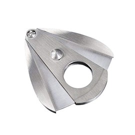 MINGZE Water Drop Shape Stainless Steel Cigar Cutter Super Sharp Double Blades Guillotine Scissors for Most Sizes of Cigars, Gift Box Packaging