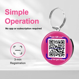 QR Code Dog Tags ID Tags for Dogs Pet Dog Name Tag Dog ID Tag Cat ID Tag Online Pet Profile Scan QR Receive Instant Pet Location Alert Email Quiet Pet Tag (Green, Design 1)
