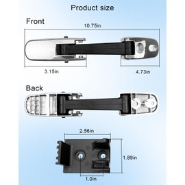 HUQUZN Heavy Duty Hood Latch Assembly Kit Fit for Kenworth Peterbilt Mack Blue Bird, Left Driver and Right Passenger Side Hood Latch Replace 315-5502 315-5503, 2pcs