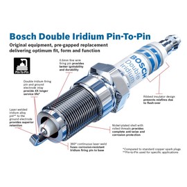 Bosch - Bujía de iridio doble , paquete de 1, 9615