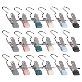 360° Boot Hangers Clips Portable No-Slip Laundry Hooks Rotating Heavy Duty Hanging Hooks for Home Closet Travel Pants Socks Towels Handbags (18)