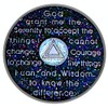 AA 45-Year Shiny Fancy Glitter Recovery Medallion, Alcoholics Anonymous Recovery