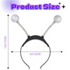DRESBE Light Up Alien Antenna Headband LED Space Headbands Glow