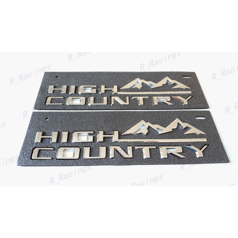 GM Auto 2PCS Front Fender Chrome High Country Emblems Badge