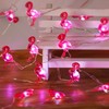 Holitown Flamingo String Lights Battery Operated with Remote 10FT 40LEDs