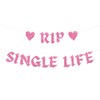 BEISHIDA Pink RIP Single Life Banner,NO DIY, Pre-Strung Bachelorette Party