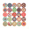 Pack of 100 Colourful Buttons Wooden Buttons YUTOU Round Resin