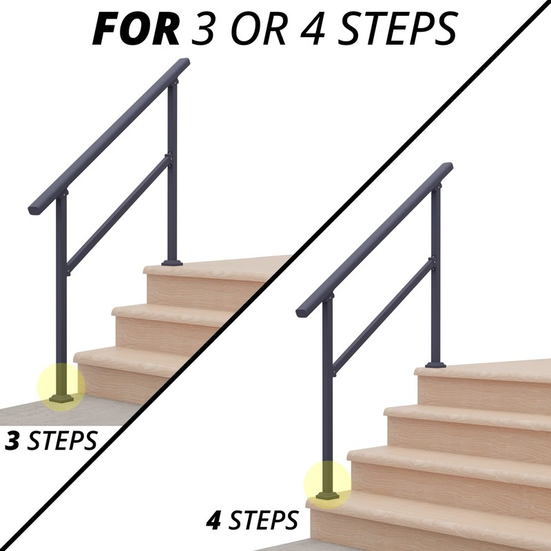 CHR Fence & Rail Hand Rails for Outdoor Steps, 4