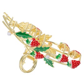 DECHOUS Cute Strawberry Metal Hair Claw Clip for Women Nonslip Jaw Clips for Easy Styling and Hair Accessories Durable and Sturdy Design for Everyday Use